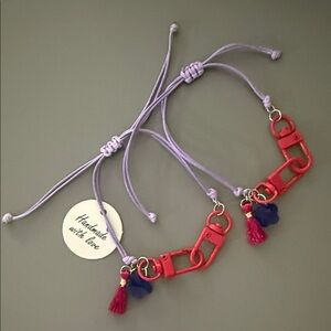 Mommy and Me Bracelet Set - Red and Purple